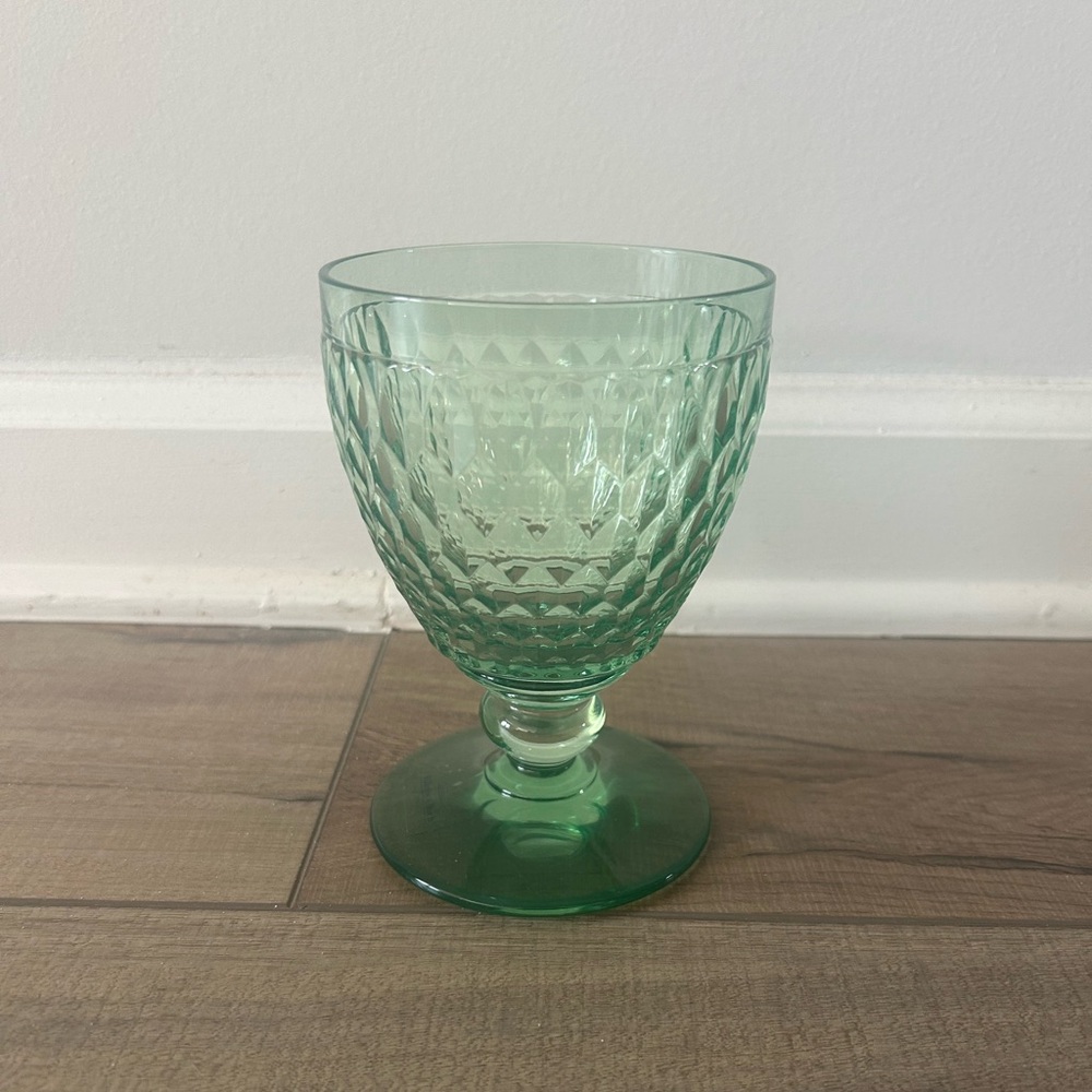 Villeroy & Boch Boston Goblet Green Wine Glass Crystal - Qty 1